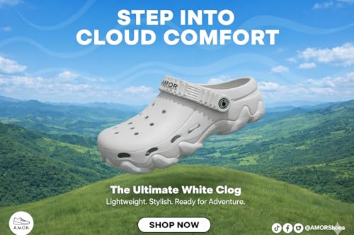 Image of TITTALS Clogs Ultra-Comfort Slip-On Clogs for Men & Women | Lightweight, Breathable, Anti-Skid Casual Sandals | All-Day Comfort Indoor /Outdoor Footwear