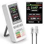 AEGTEST HOUND-1011S Portable Radon Detector, High-Accuracy Sensor for Home, Lightweight, Audible & Visual Alarms, Long-Term Monitoring, Easy-to-Use Radon Tester in pCi/L or Bq/m³ for Basement