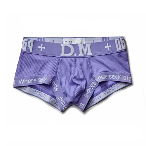 D.M Men's Underwear Trunks Briefs Cotton Fashion Low Rise Comfortable Underpants