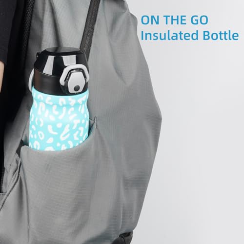 Image of Konokyo 18 oz Insulated Stainless Steel Sports Water Bottle with Straw Lid