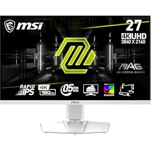 MSI MAG 274URFWDE 27 Zoll UHD Gaming Monitor – 3840 x 2160 Rapid IPS Panel, 160 Hz / 0.5ms (GtG), 133% sRGB, VESA DisplayHDR 400 – DisplayPort 1.4a, HDMI, USB Typ-C