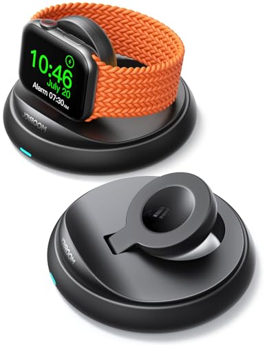 JOYROOM Cargador Apple Watch【Certificación MFI】 Magnético Apple Watch Charger con 1m Cable para iWatch Series Ultra 2/Ultra/9/8/7/SE/6/5/4/3/2 (Negro)