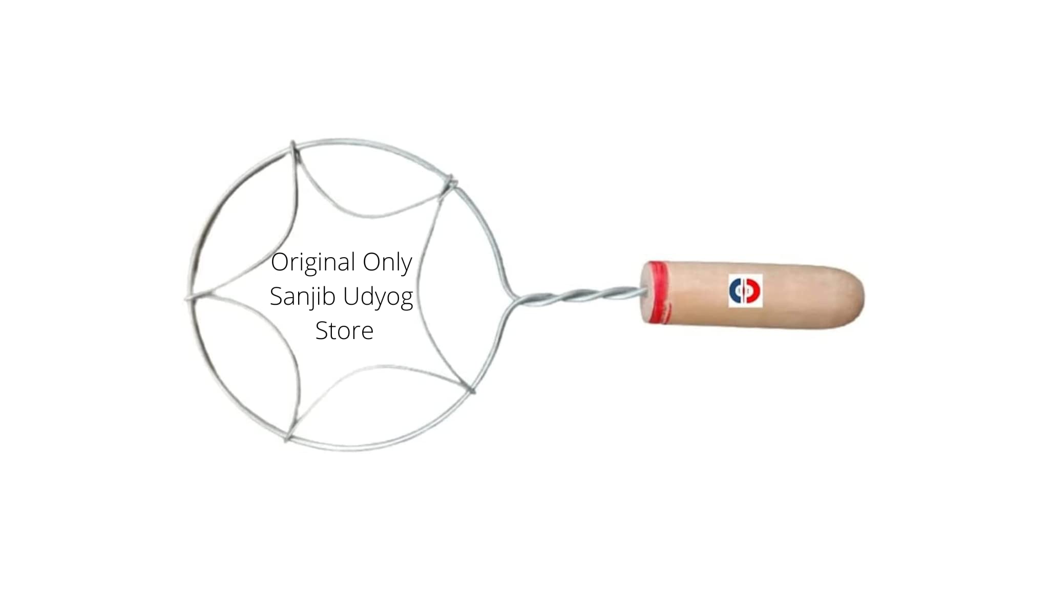 Sanjib Udyog Round Barbeque Jali Roti Roast Grill Papad Roaster Chapati Toast Grill Wooden Handle paneer tandoor net -1 Piece Set-image-44