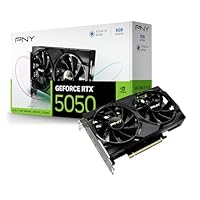 PNY NVIDIA GeForce RTX™ 5050 Single Fan, Graphics Card (8GB GDDR6, 128-bit, SFF-Ready, PCIe® 5.0, HDMI®/DP 2.1, 2-Slot, NVIDIA Blackwell Architecture, DLSS 4)