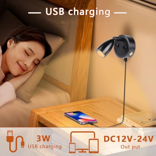 Lampe 12v led camping car avec interrupteur tactile réglable - 4