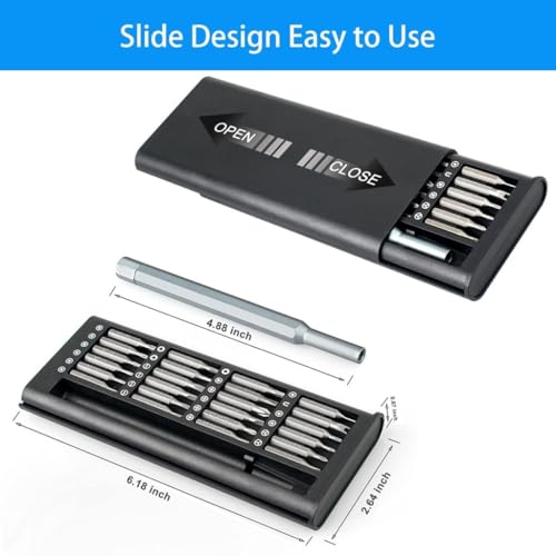 Image of 24 In 1 Mini Precision Screwdriver Set with Magnetic Head | Multi-purpose Alloy Bits for Mobile Phone, Tablet, PC & Household Repair Tool Kit