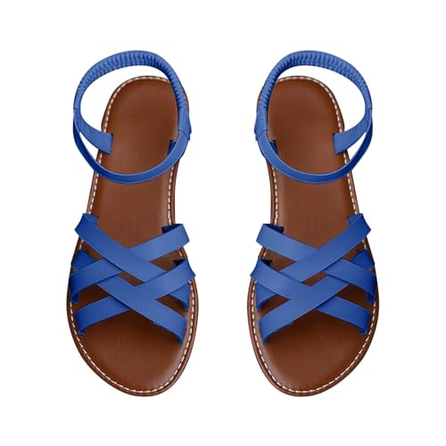 Nu Pieds Femme Été Sandales Femme Été Confortable Orthopédiques Chaussures Bout Ouvert Antidérapantes Légeres Sandale À Bride Élastique Et Bride...
