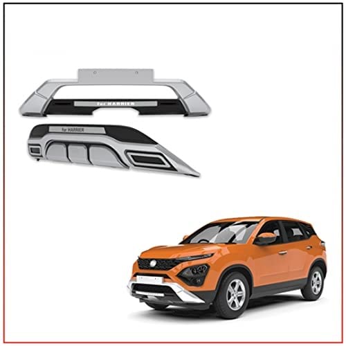 Image of Acrylonitrile Butadiene Styrene (ABS) Front & Rear Bumper Protector Guard for Tata Harrier