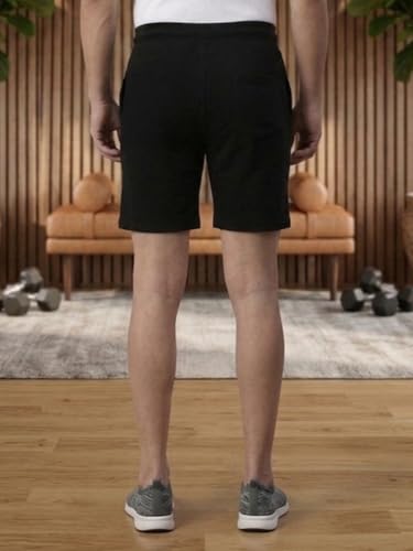 Image of Lux Cozi Men's Cotton Regular Fit Solid Shorts with Side Pockets | Shorts for Men | Pack of 1