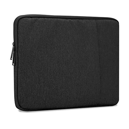 Cadorabo Laptop/Tablet Tasche 14'' Zoll in SCHWARZ – Notebook Computer Tasche aus Stoff mit Samt-Innenfutter und Fach mit Anti-Kratz Reißverschluss – Schutzhülle Sleeve Case