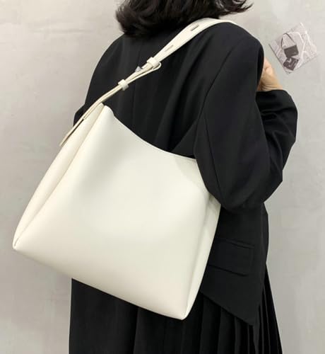 Womens Trendy PU Leather Tote Bags Large Bucket Shoulder Purse Soft Handbag Casual Working Top Handle Satchel 2pcs4