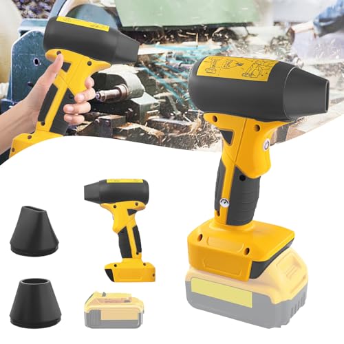 JJFX Compressed Turbo Blower for Dewalt 20V Battery, Jet Fan 4-Speed Max 130000RPM Wireless High Speed Handheld Fan for Air Duster Cleaner, Keyboard Cleaning, Drying, Leaf Blower, BBQ