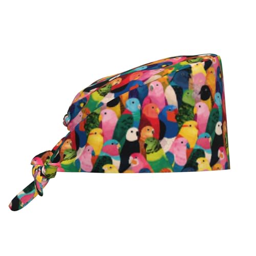Image of Working Cap Scrub Cap with Sweatband | Adjustable Nurse Surgical Caps, for Men Women, Tie Back Hat