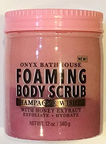 ONYX BATHHOUSE CHAMPAGNE WISHES HONEY EXTRACT EXFOLIATING FOAMING BODY SCRUB