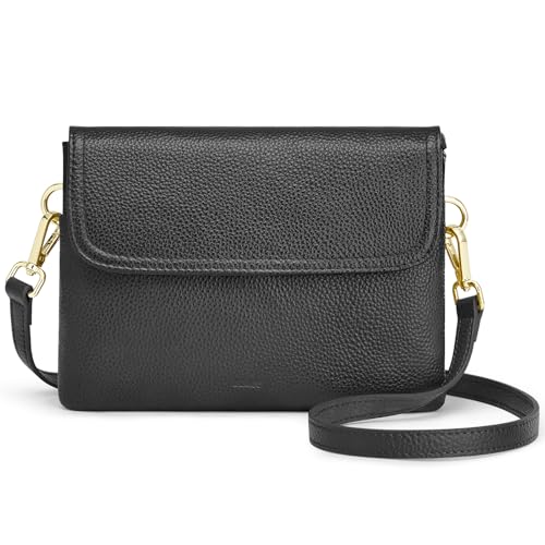 Kattee Leather Crossbody Bag for Women, Small Cross Body Shoulder Bags Purse for Women Trendy Designer Handbag