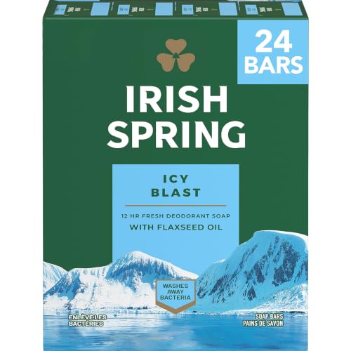 Irish Spring Icy Blast Bar Soap for Men, Mens...