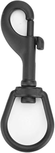 Tbest Perno de doble extremo de acero inoxidable Gancho de presión de ojo giratorio Kit de gancho de perno de buceo (3.937 in negro) Negro -,Blanco