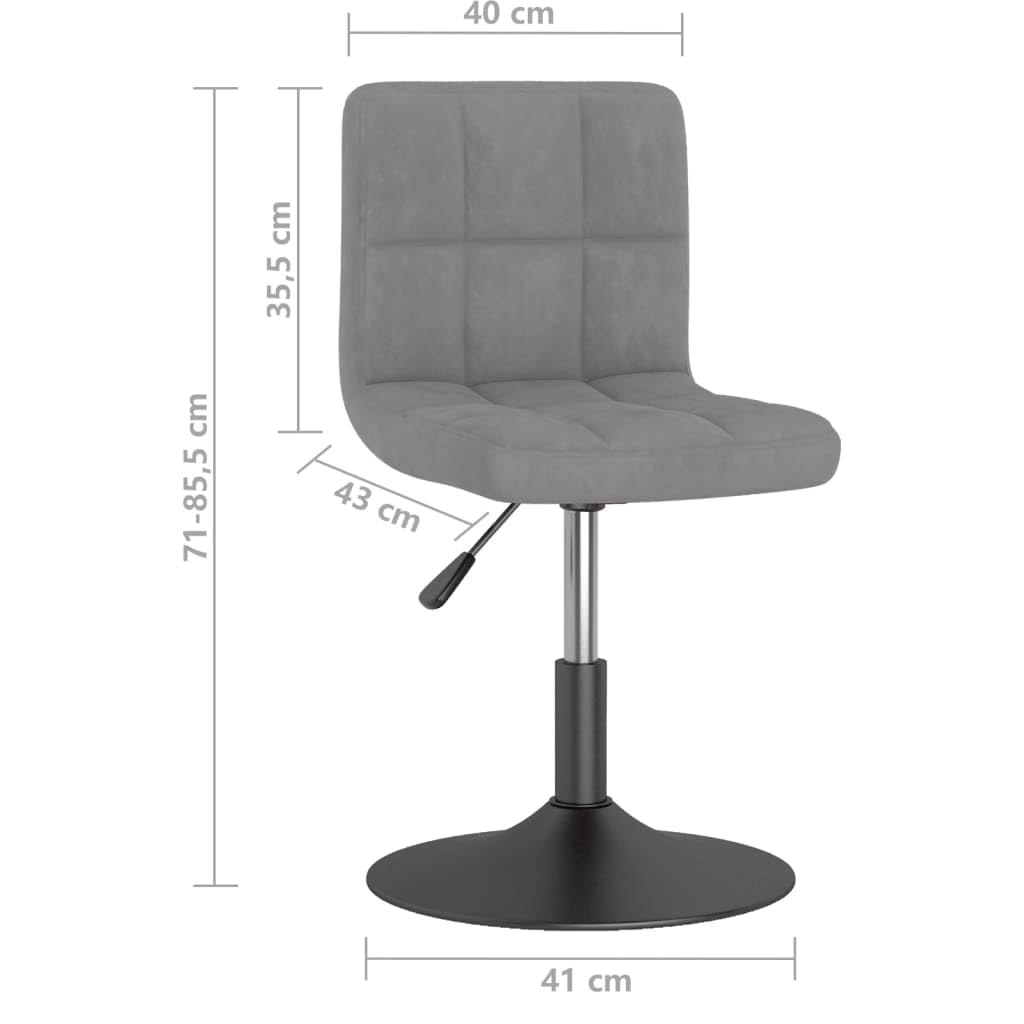 Obrotowy stołek barowy, jasnoszary aksamit, regulacja wysokości za pomocą sprężyny gazowej, nowoczesny design, malowana proszkowo rama stalowa, obracany o 360 stopni, do kuchni, lady, wyspy