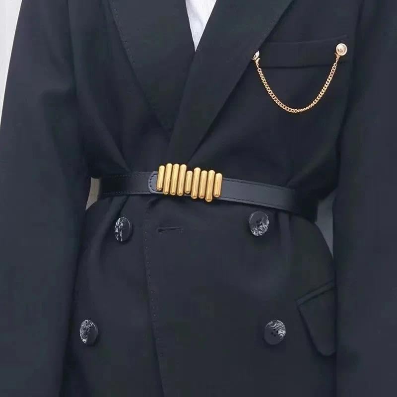 Pohullan Women Waistband Waist Cover Trendy Dress Jacket Slim Casual Pants Belt Accessories2