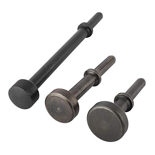4 pcs Air Hammer Bits Accessories Including 3pcs 0.401\'\' (10mm) Shank Pneumatic Chisel Air Hammers and 1pc Spring