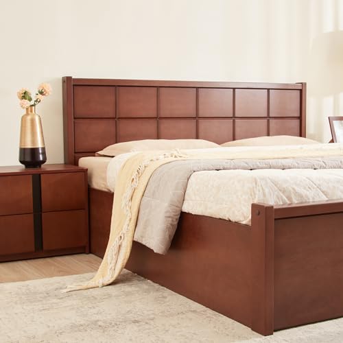 Image of Home Centre | Denis Cresta | Solid Wood | Hydraulic Storage | King Beds | Walnut | 1 Year Warranty