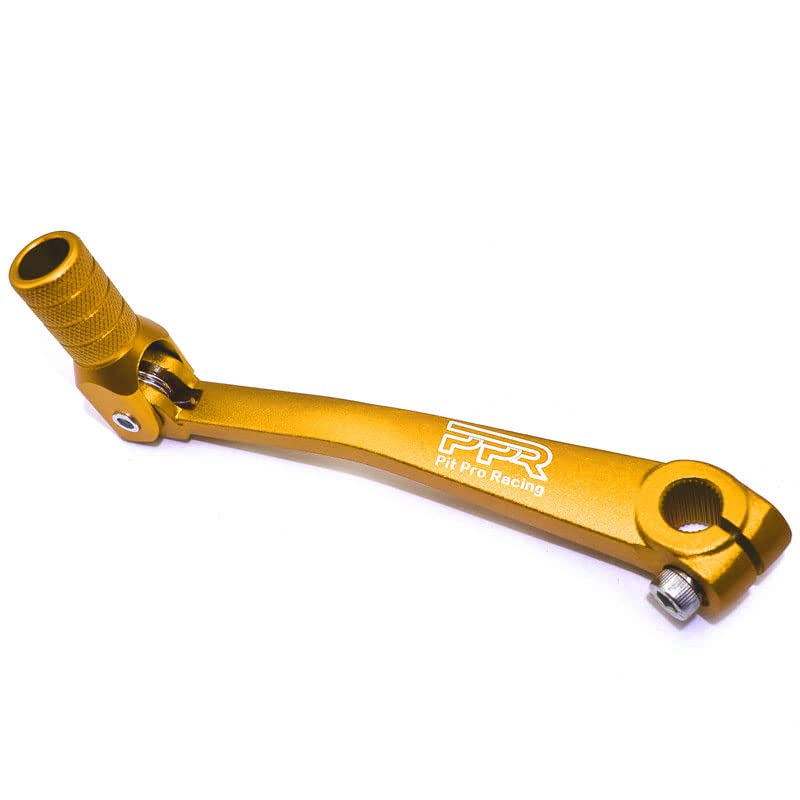 Image of CNC Aluminum Motorcycle Gear Shifter Lever, Foldable Gear Shift Lever Fits for 50cc 110cc 250cc Dirt Pit Monkey Bike Motorcycle ATV Quad Accessories Parts (Golden)