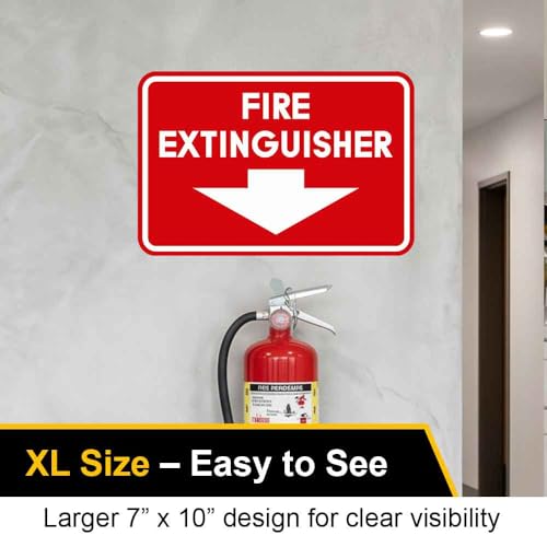 Image of Signs ByLITA Classic Framed Fire Extinguisher (Light Grey /Burgundy) - X-Large