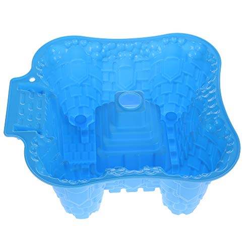 NUOMI Large Castle Cake Mold Baking Bakeware Nonstick Silicone 3D Bundt Cake Pan, for Birthday Party Wedding Anniversary