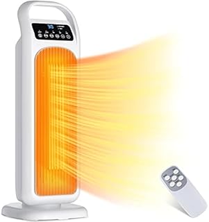 Electric Heater, 2000W PTC Space Heaters for Home Thermostat & Overheat Protection Ceramic Heater 3 Mode LED Display Reservation/Timer 60° Oscillation Energy Saving Remote Control