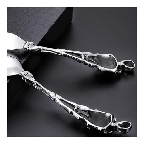 Elegant 316L Titanium Steel Skeleton Cutlery Set with Personality Skull Design - Knife, Fork, Spoon Tableware for Unique Dining Experiences - Image 5
