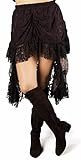  Gothic Rock mit Schleppe schwarz Mittelalter Karneval kostüm Skirt 36-50 Köln