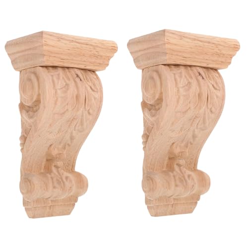 ACESOME Console en bois, moulures pour étagères, corbels pour étagères, supports d'étagères, décoration de maison de ferme, style vintage, 2, 6 cm × 11...