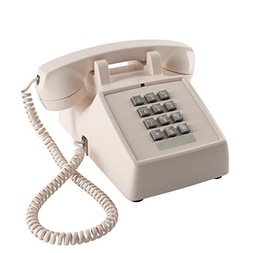 Home Intuition Amplified Single Line Corded Desk Telephone with Extra Loud Ringer, Ash