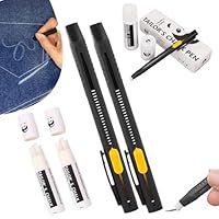 Heat Erasable Fabric Marker for Sewing,Embroidery,Quilting,Washable Erasable Replaceable Refill Marker Pen,Multiuse Fabric Markers for Sewing,Suitable for Cotton,Knitted Fabrics,DIY Sewing Tools