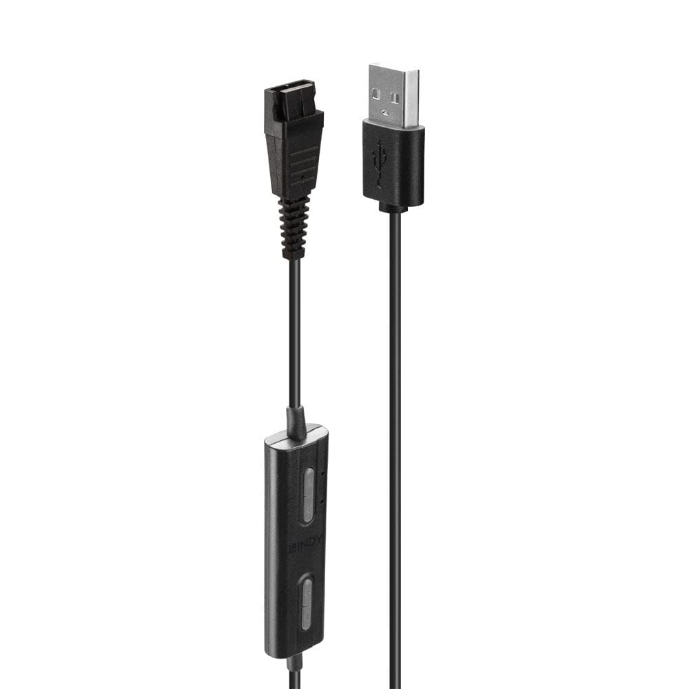 LINDY USB Type A to Plantronics Quick Disconnect Headset Adapter