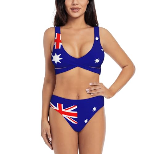Maillot de bain 2 pièces gainant à motif australien pour silhouette sculptée