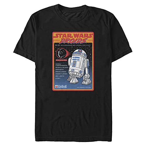 T-Shirt Star Wars Droïde Homme Col Rond Manches Courtes Mode Geek