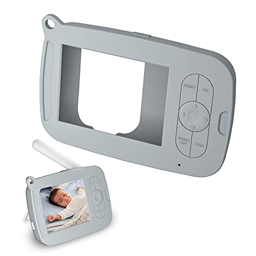 Anbage Video Baby Monitor Protective Sleeve Compatible with Infant Optics DXR-8 3.5 Inch Large, Silicone Protective Cover for Full Protection, Waterproof and Dust-Proof (Grey)