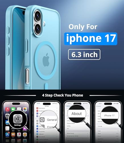 Coque iPhone 17 MagSafe Vansdon bleu clair mate avec protection écran - 2