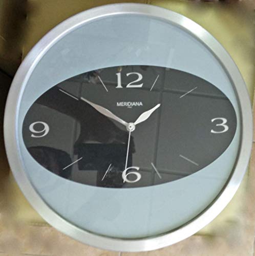 DIAMANTINI & DOMENICONI Orologio da parete in alluminio Quadro ovale Moderno 34 cm MADE IN ITALY