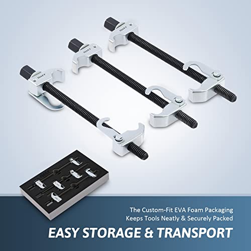 Omt Coil Spring Compressor Tool Set Of 3, 12 Inch Strut Spring Compressor Tools, 3 Heavy Duty Rods With 6 Safety Hooks, Spring Compressor Tool For Cars Trucks Atvs More, 1.3 Ton Capacity #TOP4