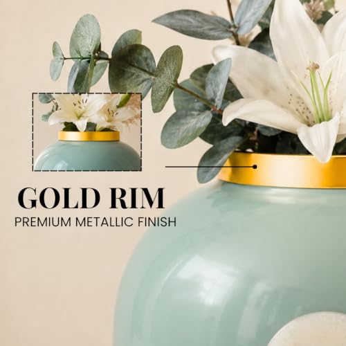 Image of Urban Born Vases For Living Room Corner |Big Vases For Elegant Home Decoration |Home Decor Flower Vase Iron |Fresh or artificial Metal Flower Vase Stand For Dining Table, Bedroom, Office, Wedding Gift