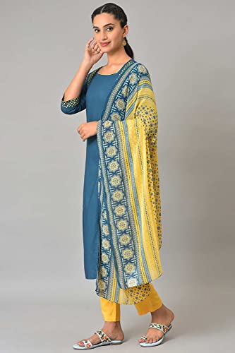 Image of Aurelia Women's Viscose Kurta Palazzo With Dupatta