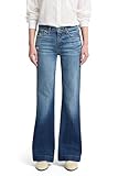 7 For All Mankind Women's Petite Size The Tailorless Dojo Trouser Jean (Short Inseam), Lake Blue, 32