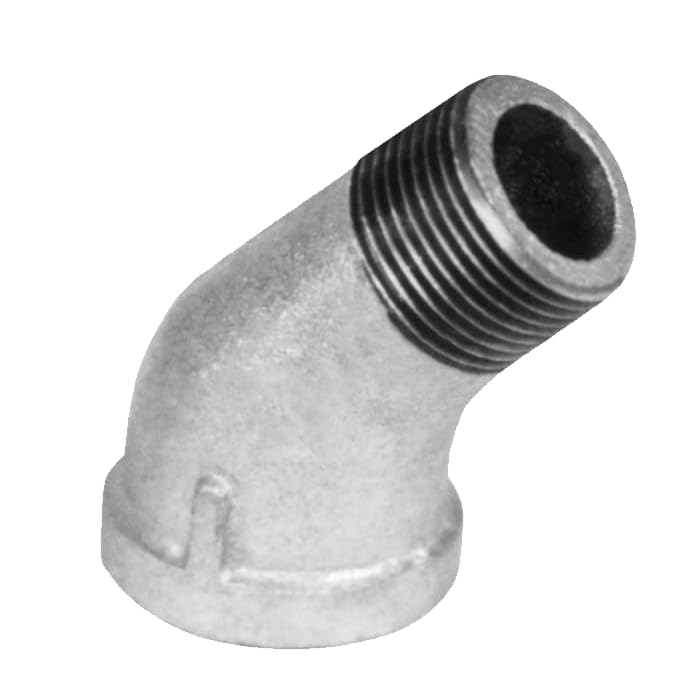Codo Street Legend Valve de 3 pulgadas y 45° galvanizado para conducción fluida