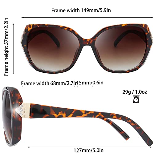 Image of The Fresh Women's Oversized Square Jackie O Cat Eye Hybrid Butterfly Fashion Sunglasses - Exquisite Packaging