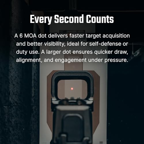 OSIGHT K Micro Red Dot Sight, 6 MOA Open Reflex Sight with RMSc/K Footprint, Parallax-Free Durable Optic for Subcompact Setups