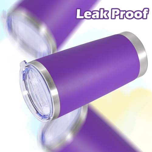 Image of 20oz Tumbler Insulated Tumblers Vacuum Coffee Mug with Lid Purple 6Pack
