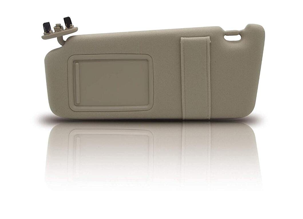 Mushan Sun Visor Left Driver Side Sunlight Block Fits for Camry 2007 2008 2009 2010 2011 Without Sunroof, Car Sun Glare Proof Panel Replacement (Beige, Left Driver Side)