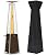 Pyramid Patio Heater, 48,000 BTU Outdoor Heaters for Patio Propane with Detachable Table, Detachable Wheels, Protective Cover for Outdoor Terrace Garden Poolside(Hammered Bronze)